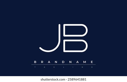 JB Abstract letter logo. This logo icon incorporate with abstract shape in the creative way