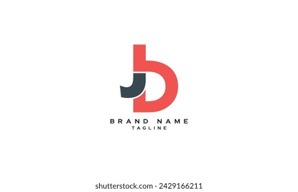JB, BJ, Abstracto inicial monograma letra alfabeto logo diseño