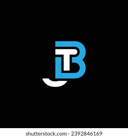 Diseño de letras abstractas JB o BJ. Espectacular negocio profesional impresionante marca artística empresa de diferentes colores ilustración logo.