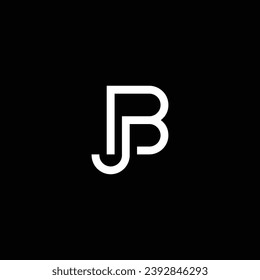 JB or BJ abstract letter design. Outstanding professional business awesome artistic branding company different colors illustration logo.