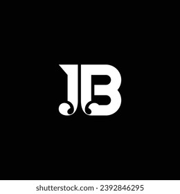 Diseño de letras abstractas JB o BJ. Espectacular negocio profesional impresionante marca artística empresa de diferentes colores ilustración logo.