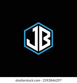 JB or BJ abstract letter design. Outstanding professional business awesome artistic branding company different colors illustration logo.