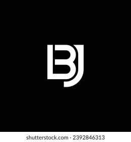 Diseño de letras abstractas JB o BJ. Espectacular negocio profesional impresionante marca artística empresa de diferentes colores ilustración logo.