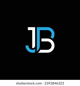 JB or BJ abstract letter design. Outstanding professional business awesome artistic branding company different colors illustration logo.