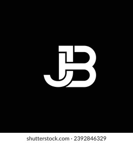Diseño de letras abstractas JB o BJ. Espectacular negocio profesional impresionante marca artística empresa de diferentes colores ilustración logo.