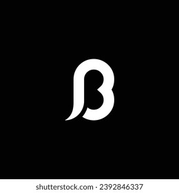 JB oder BJ abstraktes Briefdesign. Hervorragendes professionelles Unternehmen fantastische künstlerische Branding-Unternehmen verschiedene Farben Illustration Logo.