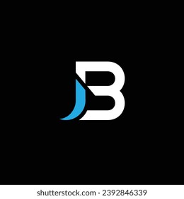 JB or BJ abstract letter design. Outstanding professional business awesome artistic branding company different colors illustration logo.