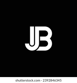 JB or BJ abstract letter design. Outstanding professional business awesome artistic branding company different colors illustration logo.