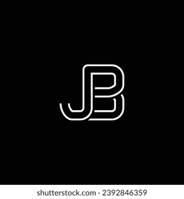 JB or BJ abstract letter design. Outstanding professional business awesome artistic branding company different colors illustration logo.