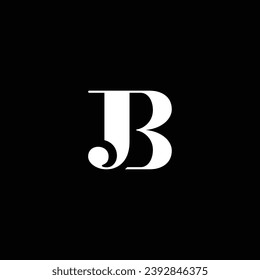 JB or BJ abstract letter design. Outstanding professional business awesome artistic branding company different colors illustration logo.