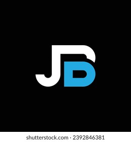 JB or BJ abstract letter design. Outstanding professional business awesome artistic branding company different colors illustration logo.