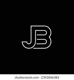 JB oder BJ abstraktes Briefdesign. Hervorragendes professionelles Unternehmen fantastische künstlerische Branding-Unternehmen verschiedene Farben Illustration Logo.