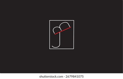 MONOGRAMA DEL LOGOTIPO DE LA LETRA ABSTRACTAS DE JB, BJ