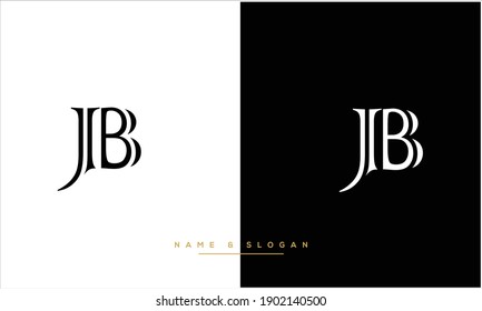 JB ,BJ Abstract Letters Logo Monogram