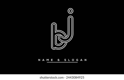 JB, BJ Abstract Letters Logo Monogram