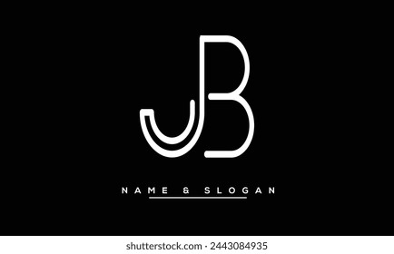 JB, BJ Abstrakte Buchstaben Logo Monogramm