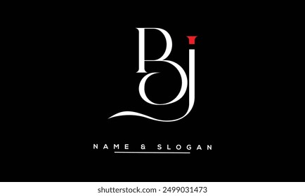 JB, BJ Abstrakte Buchstaben Logo-Monogramm