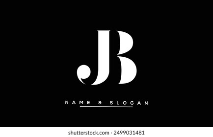 JB, BJ Letras Abstractas Logo Monograma