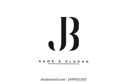 JB, BJ Abstract Letters Logo Monogram