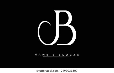 JB, BJ Letras Abstractas Logo Monograma