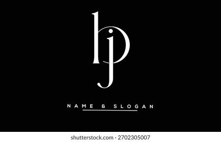 JB, BJ Letras Abstractas Logo Monograma