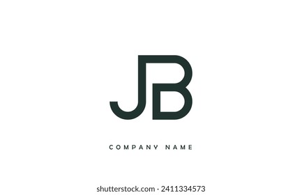 Monograma con el logotipo JB, BJ, letras de alfabeto