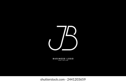 JB, BJ, J, B, Abstrakte Buchstaben Logo Monogramm