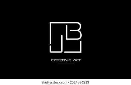 JB, BJ, J, B abstrakte Buchstaben Logo-Monogramm
