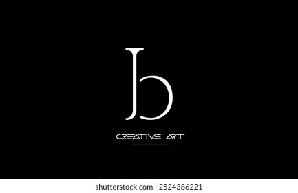 JB, BJ, J, B abstract letters logo monogram