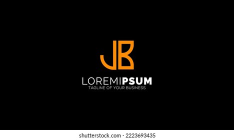 JB, BJ, J, B Letters Logo design Abstract Monogram vector