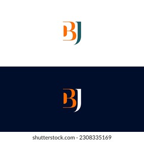 Vector de diseño de logotipo de letras JB o BJ.