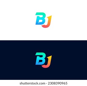 Design-Vektorgrafik für JB- oder BJ-Buchstaben.