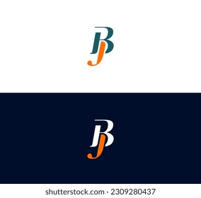 JB or BJ letter logo design vector.