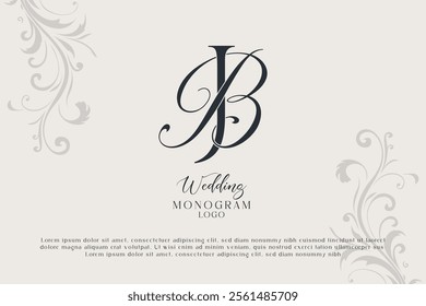 JB BJ wedding monogram logo