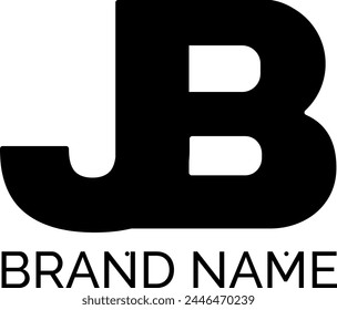 JB Bold initial logo design vector