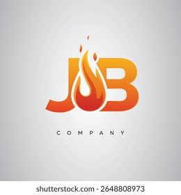 JB Creative Fire Letter Logo Design