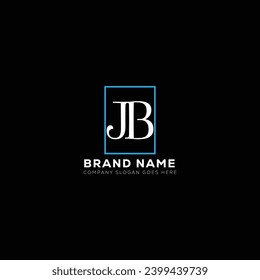  Diseño del logo de la carta de las iniciales creativas de JB. Diseño de iconos JB. J B