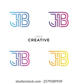 JB Creative Latter Logo Design. Monogram Design. By Custom Branding Logo. Creative Logo Design. Vector illustration. Modern Design. Logo Template.