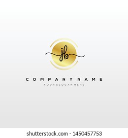 JB handwriting initial logo template vector.