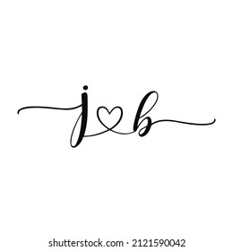 Logo de las letras iniciales del monograma de JB Diseño