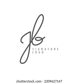 JB initial based vector logo. Handwriting or signature logo. Suitable for wedding, beauty, fashion, company, business, and brand.