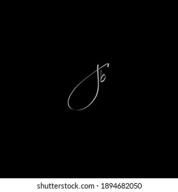 Jb initial handwriting black background