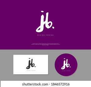 JB Initial handwriting or handwritten logo for identity. Logo with signature and hand drawn style.