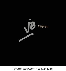 jB Initial-Handschrift oder handgeschriebenes Logo für Identität mit Beauty-Monogramm und elegantem Logo-Design