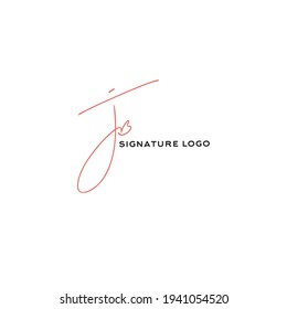jb Escritura manuscrita inicial o logotipo manuscrito para la identidad con monograma de belleza y elegante diseño de logotipo