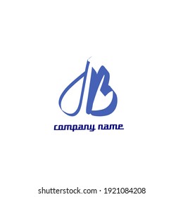 jB initial handwriting logo for identity