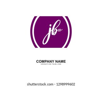 JB Initial Handwriting Logo Template Vector