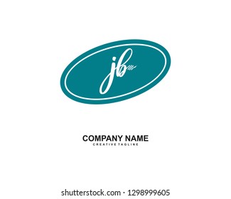 JB Initial Handwriting Logo Template Vector