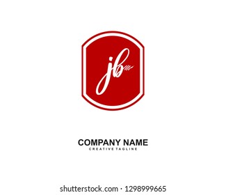 JB Initial Handwriting Logo Template Vector