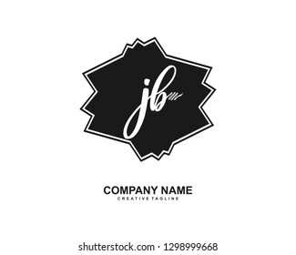 JB Initial Handwriting Logo Template Vector